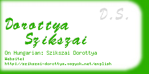 dorottya szikszai business card